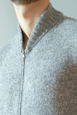 Load image into Gallery viewer, Merino wool Turtleneck Zip Cardigan
