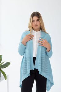 Classic triangle cardigan blue light