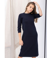 Load image into Gallery viewer, Knitted dresses in diplomatic blue color
