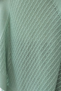 Classic triangle cardigan light green color