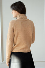 Load image into Gallery viewer, Turtleneck Sweater with raglan sleeves
