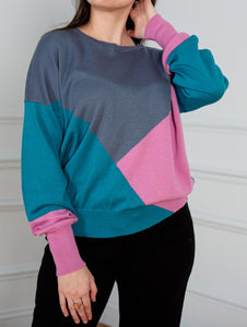 Cotton Colour Block Sweater