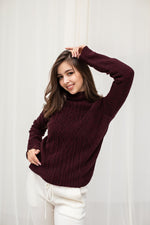 Load image into Gallery viewer, Turtleneck Sweater with raglan sleeves
