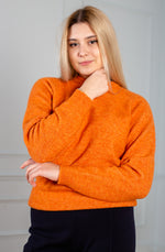 Load image into Gallery viewer, Women Knitted jumper ocher-yellow
