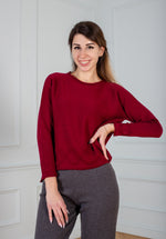 Load image into Gallery viewer, Sweater  women in Claret color
