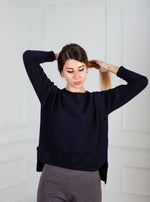 Load image into Gallery viewer, Sweater  women in diplomatic blue color
