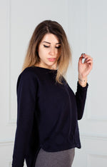 Load image into Gallery viewer, Sweater  women in diplomatic blue color
