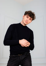 Load image into Gallery viewer, Men turtleneck soft custom jacquard knitted merino wool
