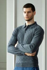 Merino wool polo shirt